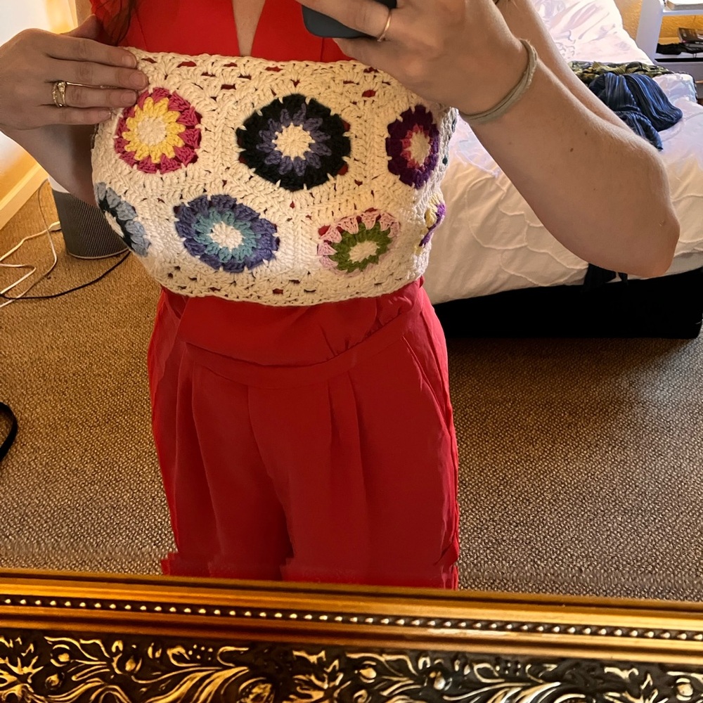 Hand crocheted tube top